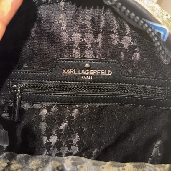 Karl Lagerfeld Paris Maybelle Collection Graffiti In Paris Backpack Black NWT - Picture 10 of 13